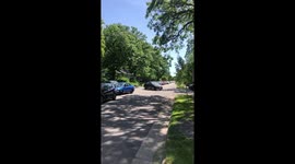 Hundreds of cars queue to donate food as Minneapolis grocery stores destroyed in riots