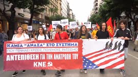Black Balloons outside US consulate in Greece on