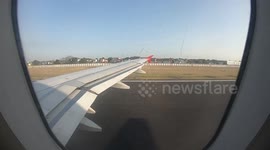 Time lapse flight taking off