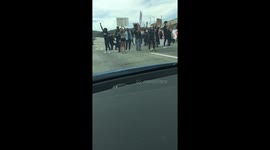 Black Lives Matter activists block Los Angeles highway amid George Floyd protests