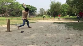 This is a video of a local cricket match