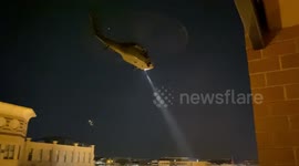 Black Hawk military helicopter deployed in residential Washington, D.C. during George Floyd protest