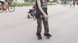 Best of freeline skates, perfect balance,freestyle, cool moves, cone skating in Barcelona