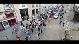 Protesters march through Nantes against police violence