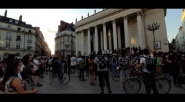 Hundreds rallied in Nantes, France, against police violence