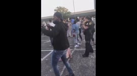 Heartwarming protesters and cops break out in electric slide dance in Virginia
