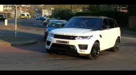 Range rover cuts of blue VW at the roundabout on blackbird hill Wembley