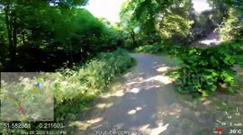 Ride through Brent Park (Hendon) along Dollis and Mutton Brook. Time Lapse 3x speed