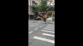 Cops drive around Soho with curfew speaker