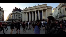 Hundreds protest against police violence and in support of George Floyd protesters in Nantes, France