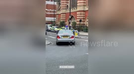 UK police arrest man for driving offence after vehicle collides with two people in London's Sloane Square