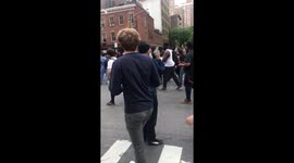 Black lives matter peaceful protest downtown manhattan