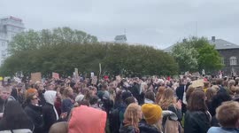 Icelanders rally in Reykjavik in support of Black Lives Matter movement