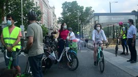 Madrid residents celebrate World Bicycle Day in Spain