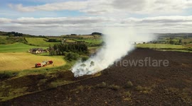 Drone Captures Gorse Fire During Drought Conditions