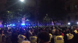 London police barrage protestors in at Black Lives Matter protest after clashes