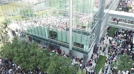 Drone Footage from Peaceful Protest March on George Floyd Funeral