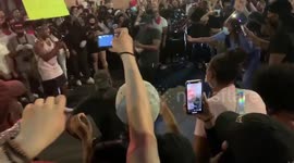 Fun moment LA protesters stop for dance competition