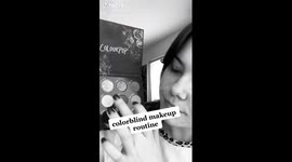 Black and white TikTok tutorial shows how completely colourblind US teen does her makeup