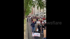 Thousands protest in London in support of Black Lives Matter movement