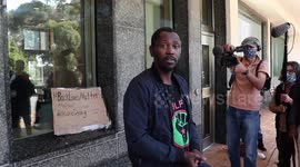 Black Lives Matter supporters protest outside US Consulate in Cape Town