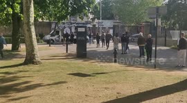 Huge queues for fish and chip van in Woolwich