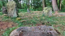 Prehistoric Doll Tor Stone circle vandalised & damaged by camp fires in the Peak District National Park, Derbyshire - 4K Vesion