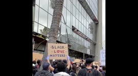 Black Lives Matter protesters sing Happy Birthday to Breonna Taylor