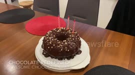 Chocolate Cake Looking like Donut