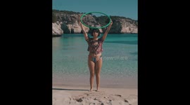 Having fun on the beach