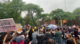 BLM protesters sing Happy Birthday for slain African-American woman Breonna Taylor