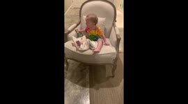Baby decides she isn’t sad anymore.