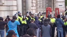 Tension near Downing Street as man taunts police during Black Lives Matter protest