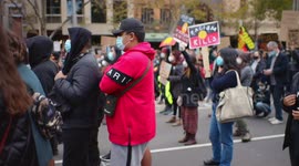 Protestors at Black Lives Matter protest, Melbourne