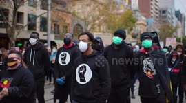 Group of black men at Black Lives Matter protest, Melbourne