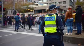 Police officer at BLM protest, Melbourne