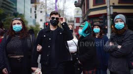 Group of young people at BLM protest, Melbourne