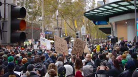 BLM protestors block intersection, Melbourne