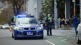 Police car at BLM protest, Melbourne