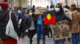 Young black BLM protestors, Melbourne