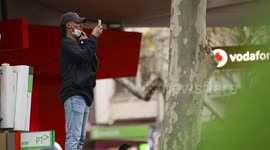 Black man film BLM protest, Melbourne