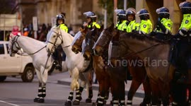 Mounted police at BLM protest, Melbourne
