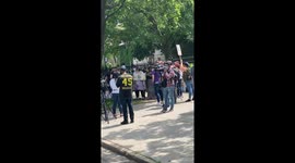 Families of police brutality victims speak to protestors in front of Minneapolis governor's mansion