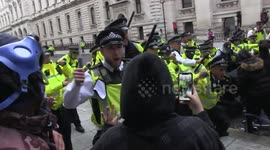 Violent clashes between police and protesters at Black Lives Matter march in London