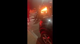 Police car set alight in Boston Common during George Floyd protest