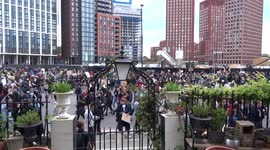 Protesters chant 'silence is violence' at Black Lives Matter protest in Vauxhall, London