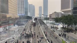 The conflict between protestors and the police at the Anti-Extradition Bill protest on 29 September 2019