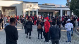 Black Lives Matter activists gather outside US embassy in Cape Town