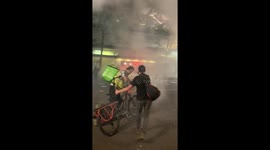 Chaos as police fire tear gas at protesters in Portland, Oregon