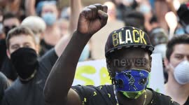 Thousands show solidarity with George Floyd protests in Madrid